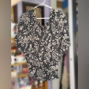 Purple Floral Blouse